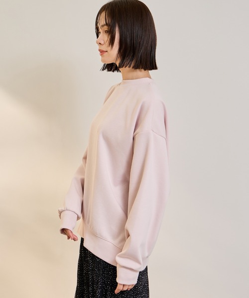 ketty(ケティ)の「オーバーサイズダブルフェイスプルオーバー≪手洗い可能≫(Tシャツ/カットソー・レディース・オフホワイト/ピンク・M)」の12枚目の写真