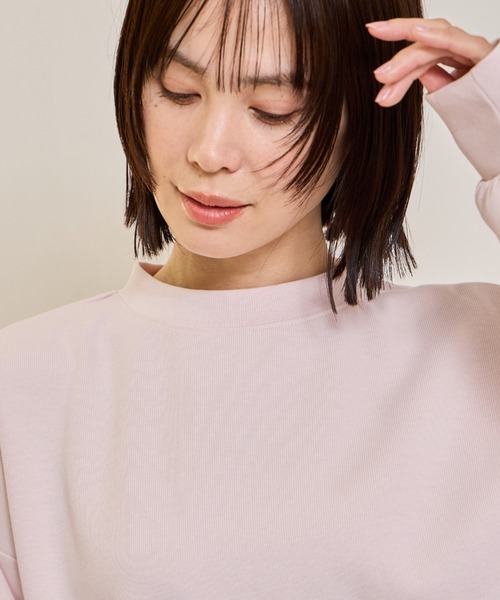 ketty(ケティ)の「オーバーサイズダブルフェイスプルオーバー≪手洗い可能≫(Tシャツ/カットソー・レディース・オフホワイト/ピンク・M)」の11枚目の写真