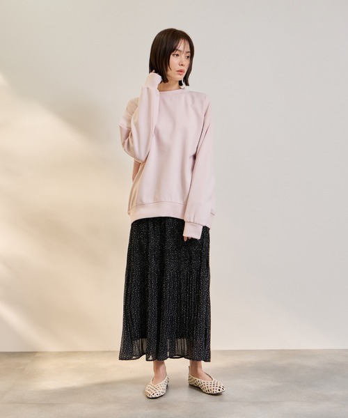 ketty(ケティ)の「オーバーサイズダブルフェイスプルオーバー≪手洗い可能≫(Tシャツ/カットソー・レディース・オフホワイト/ピンク・M)」の10枚目の写真
