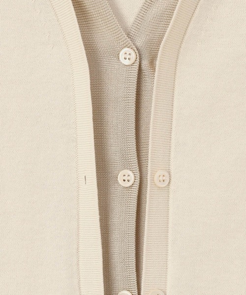 Paul Smith(ポールスミス)の「ウィメンズ レイヤードカラー カーディガン / 165220 690N(カーディガン/ボレロ・レディース・ローズ/ブラック・MEDIUM)」の3枚目の写真