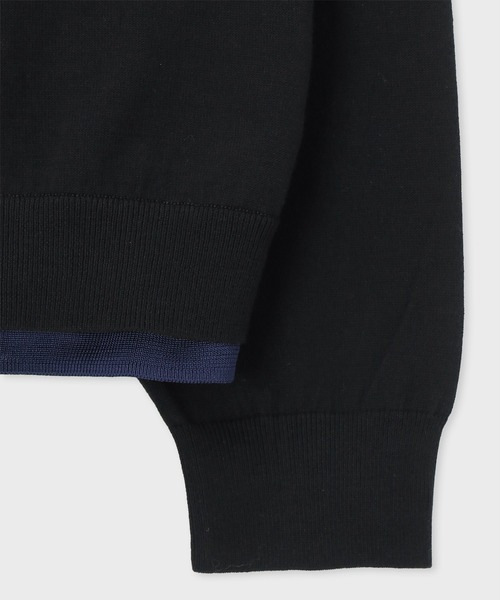 Paul Smith(ポールスミス)の「ウィメンズ レイヤードカラー カーディガン / 165220 690N(カーディガン/ボレロ・レディース・ローズ/ブラック・MEDIUM)」の7枚目の写真