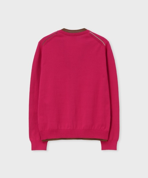 Paul Smith(ポールスミス)の「ウィメンズ レイヤードカラー カーディガン / 165220 690N(カーディガン/ボレロ・レディース・ローズ/ブラック・MEDIUM)」の11枚目の写真