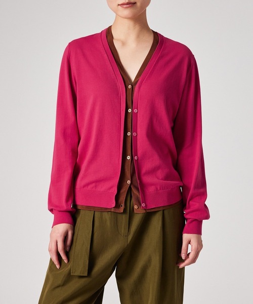 Paul Smith(ポールスミス)の「ウィメンズ レイヤードカラー カーディガン / 165220 690N(カーディガン/ボレロ・レディース・ローズ/ブラック/キナリ・MEDIUM)」の14枚目の写真