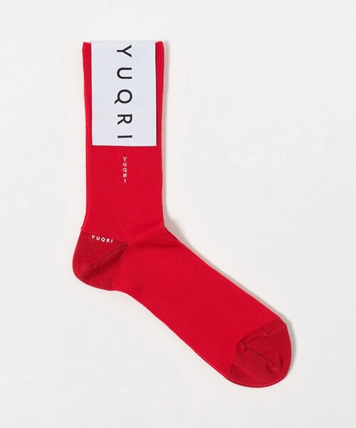 YUQRI（ユクリ）の「＜YUQRI＞SILKY リブ ソックス（ソックス/靴下・レディース・ブラック/ホワイト/ライム/レッド・FREE）」の4枚目の写真