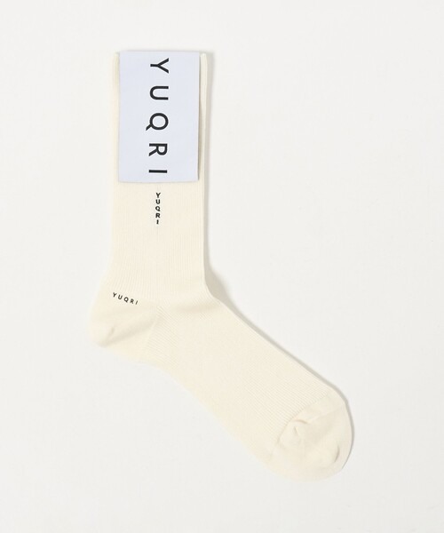 YUQRI（ユクリ）の「＜YUQRI＞SILKY リブ ソックス（ソックス/靴下・レディース・ブラック/ホワイト/ライム/レッド・FREE）」の2枚目の写真