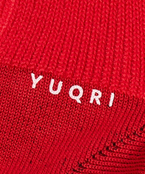 YUQRI（ユクリ）の「＜YUQRI＞SILKY リブ ソックス（ソックス/靴下・レディース・ブラック/ホワイト/ライム/レッド・FREE）」の14枚目の写真