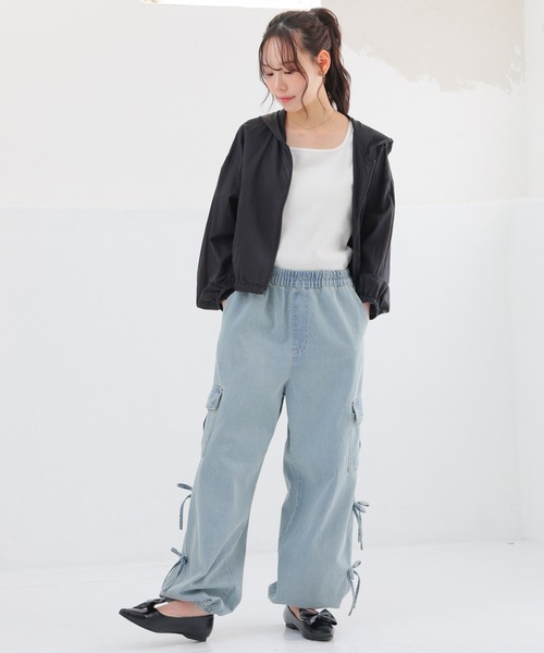 Honeys(ハニーズ)の「リボン付カーゴパンツ(カーゴパンツ・キッズ・グレー/ブルー系その他3/ブルー系その他・150cm/L/LL/M/S)」の7枚目の写真