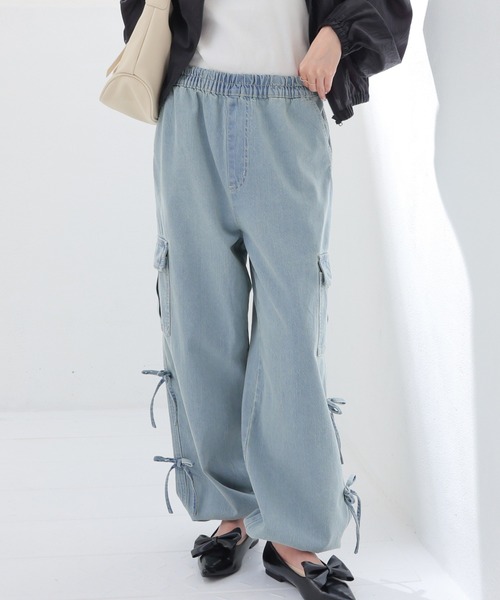 Honeys(ハニーズ)の「リボン付カーゴパンツ(カーゴパンツ・キッズ・グレー/ブルー系その他3/ブルー系その他・150cm/L/LL/M/S)」の8枚目の写真