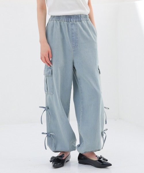 Honeys(ハニーズ)の「リボン付カーゴパンツ(カーゴパンツ・キッズ・グレー/ブルー系その他3/ブルー系その他・150cm/L/LL/M/S)」の10枚目の写真