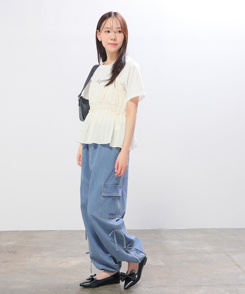 Honeys(ハニーズ)の「リボン付カーゴパンツ(カーゴパンツ・キッズ・グレー/ブルー系その他3/ブルー系その他・150cm/L/LL/M/S)」の12枚目の写真