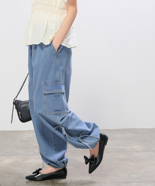 Honeys(ハニーズ)の「リボン付カーゴパンツ(カーゴパンツ・キッズ・グレー/ブルー系その他3/ブルー系その他・150cm/L/LL/M/S)」の13枚目の写真