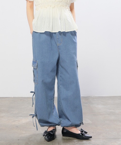Honeys(ハニーズ)の「リボン付カーゴパンツ(カーゴパンツ・キッズ・グレー/ブルー系その他3/ブルー系その他・150cm/L/LL/M/S)」の14枚目の写真