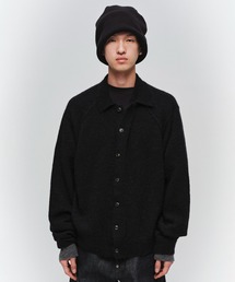 LAYERED MOHAIR KNIT SHIRT