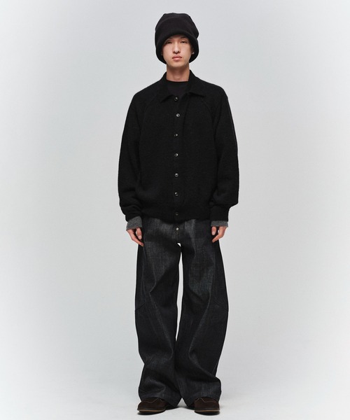 JIEDA(ジエダ)の「LAYERED MOHAIR KNIT SHIRT(シャツ/ブラウス・メンズ・ダークグレー/ブラウン/ブラック・1/2)」の4枚目の写真