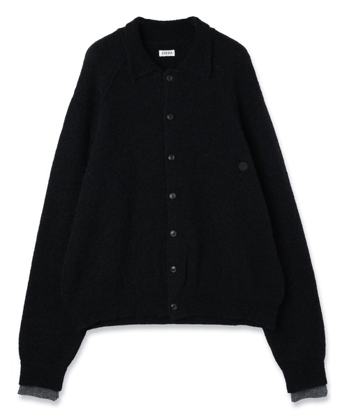 JIEDA(ジエダ)の「LAYERED MOHAIR KNIT SHIRT(シャツ/ブラウス・メンズ・ダークグレー/ブラウン/ブラック・1/2)」の7枚目の写真
