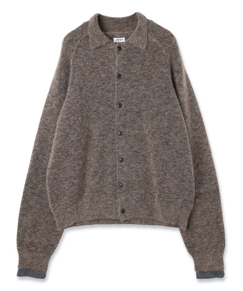 JIEDA(ジエダ)の「LAYERED MOHAIR KNIT SHIRT(シャツ/ブラウス・メンズ・ダークグレー/ブラウン/ブラック・1/2)」の8枚目の写真