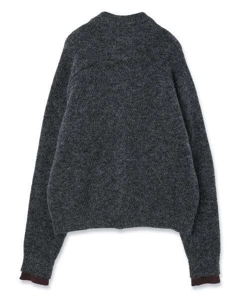 JIEDA(ジエダ)の「LAYERED MOHAIR KNIT SHIRT(シャツ/ブラウス・メンズ・ダークグレー/ブラウン/ブラック・1/2)」の10枚目の写真
