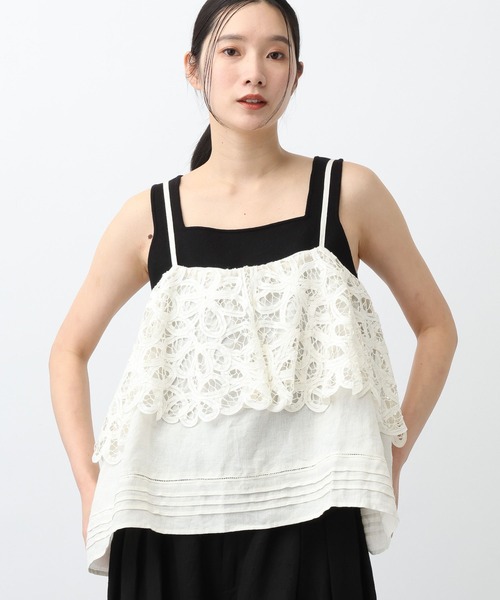 studio CLIP（スタディオクリップ）の「《一部追加予約/natural by clip》マルチWAYリネンバテンキャミソール（キャミソール・レディース・ブラック/その他7/ベージュ・FREE）」の3枚目の写真