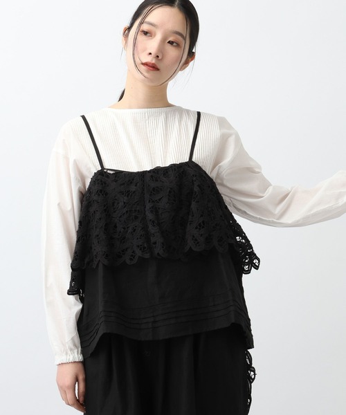 studio CLIP（スタディオクリップ）の「《一部追加予約/natural by clip》マルチWAYリネンバテンキャミソール（キャミソール・レディース・ブラック/その他7/ベージュ・FREE）」の2枚目の写真