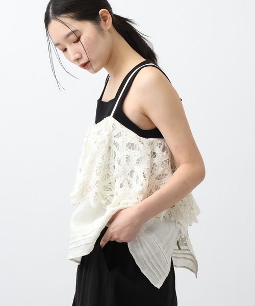 studio CLIP（スタディオクリップ）の「《一部追加予約/natural by clip》マルチWAYリネンバテンキャミソール（キャミソール・レディース・ブラック/その他7/ベージュ・FREE）」の5枚目の写真