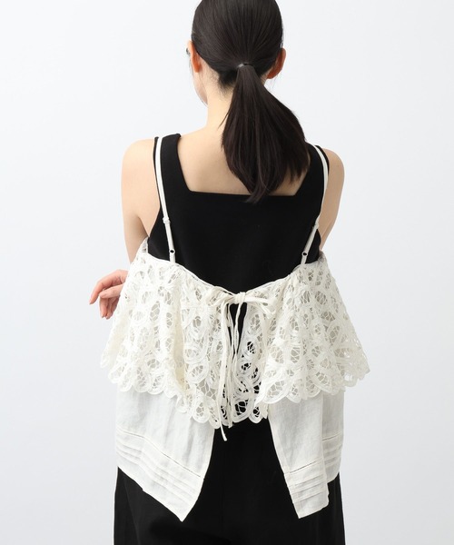 studio CLIP（スタディオクリップ）の「《一部追加予約/natural by clip》マルチWAYリネンバテンキャミソール（キャミソール・レディース・ブラック/その他7/ベージュ・FREE）」の6枚目の写真