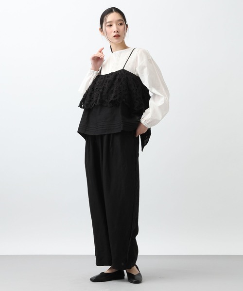 studio CLIP（スタディオクリップ）の「《一部追加予約/natural by clip》マルチWAYリネンバテンキャミソール（キャミソール・レディース・ブラック/その他7/ベージュ・FREE）」の10枚目の写真