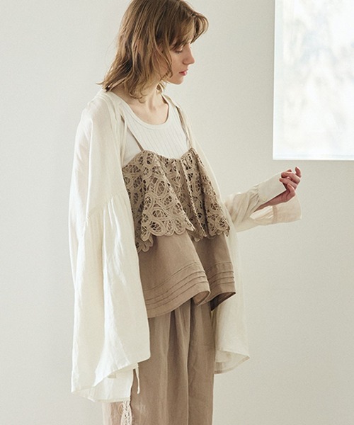 studio CLIP（スタディオクリップ）の「《一部追加予約/natural by clip》マルチWAYリネンバテンキャミソール（キャミソール・レディース・ブラック/その他7/ベージュ・FREE）」の15枚目の写真