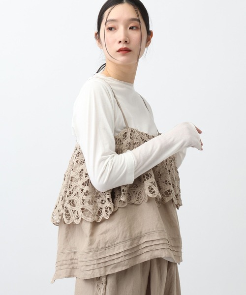 studio CLIP（スタディオクリップ）の「《一部追加予約/natural by clip》マルチWAYリネンバテンキャミソール（キャミソール・レディース・ブラック/その他7/ベージュ・FREE）」の17枚目の写真