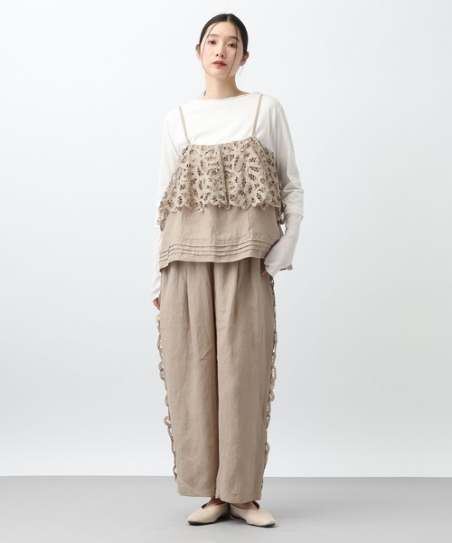 studio CLIP（スタディオクリップ）の「《一部追加予約/natural by clip》マルチWAYリネンバテンキャミソール（キャミソール・レディース・ブラック/その他7/ベージュ・FREE）」の19枚目の写真