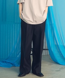 《UNISEX》Silk Wool One-tuck Tapered Slacks/シルクウールワンタックテーパードスラックス【MAISON SPECIAL/メゾンスペシャル】■セットアップ対応■