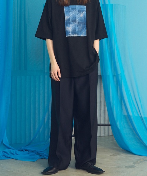 MAISON SPECIAL(メゾンスペシャル)の「《UNISEX》Silk Wool One-tuck Tapered Slacks/シルクウールワンタックテーパードスラックス【MAISON SPECIAL/メゾンスペシャル】■セットアップ対応■(スラックス・メンズ・ネイビー/ブラック・2/1/0)」の14枚目の写真