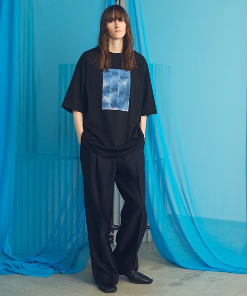 MAISON SPECIAL(メゾンスペシャル)の「《UNISEX》Silk Wool One-tuck Tapered Slacks/シルクウールワンタックテーパードスラックス【MAISON SPECIAL/メゾンスペシャル】■セットアップ対応■(スラックス・メンズ・ネイビー/ブラック・2/1/0)」の10枚目の写真