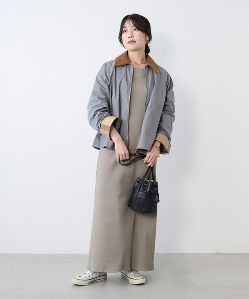 MICA&DEAL（マイカ＆ディール）の「カットリブロングワンピース（ワンピース・レディース・グレイッシュベージュ/ブラック/チャコールグレー・FREE）」の13枚目の写真