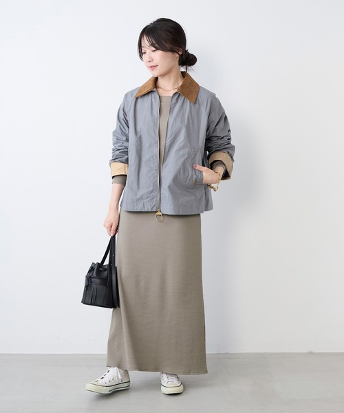 MICA&DEAL（マイカ＆ディール）の「カットリブロングワンピース（ワンピース・レディース・グレイッシュベージュ/ブラック/チャコールグレー・FREE）」の14枚目の写真