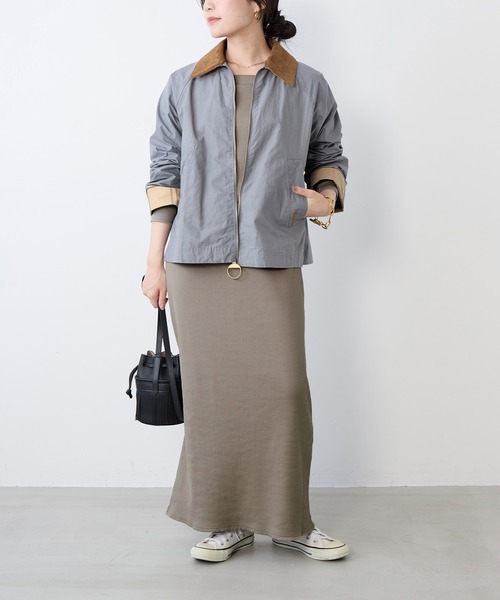 MICA&DEAL（マイカ＆ディール）の「カットリブロングワンピース（ワンピース・レディース・グレイッシュベージュ/ブラック/チャコールグレー・FREE）」の15枚目の写真