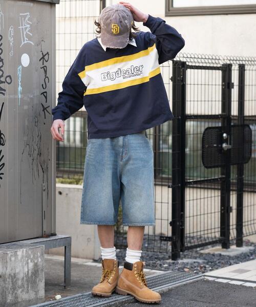 WEGO（ウィゴー）の「WEGO/【26年春夏新作】ステッチロゴラガーシャツ（ポロシャツ・メンズ・ネイビー/ワイン・LARGE/MEDIUM）」の14枚目の写真