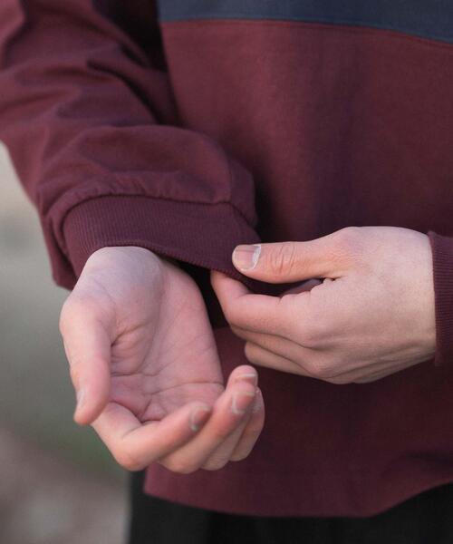 WEGO（ウィゴー）の「WEGO/【26年春夏新作】ステッチロゴラガーシャツ（ポロシャツ・メンズ・ネイビー/ワイン・LARGE/MEDIUM）」の17枚目の写真