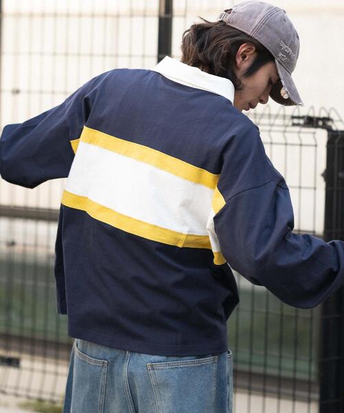 WEGO（ウィゴー）の「WEGO/【26年春夏新作】ステッチロゴラガーシャツ（ポロシャツ・メンズ・ネイビー/ワイン・LARGE/MEDIUM）」の22枚目の写真