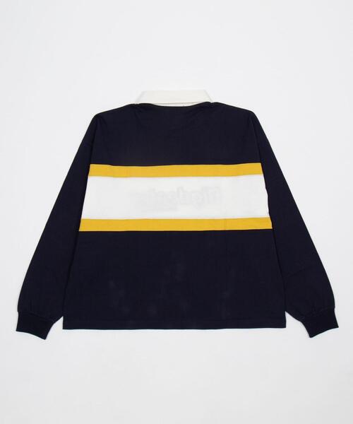 WEGO（ウィゴー）の「WEGO/【26年春夏新作】ステッチロゴラガーシャツ（ポロシャツ・メンズ・ネイビー/ワイン・LARGE/MEDIUM）」の8枚目の写真