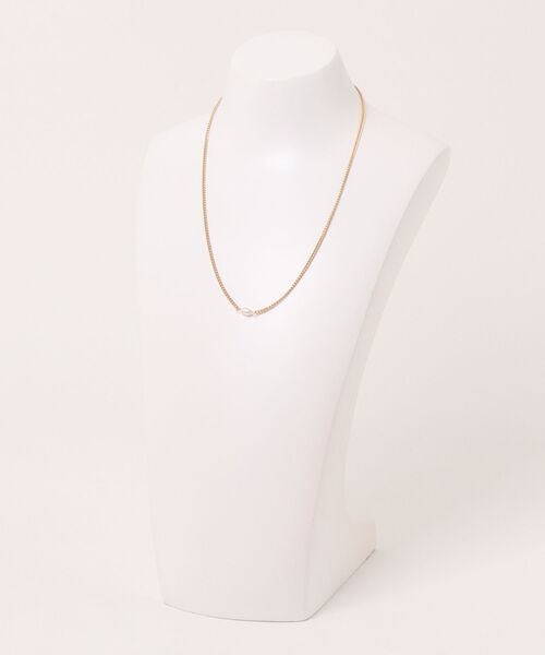 Fun & Daily（ファンアンドデイリー）の「F&D : ワンパールチェーンネックレス（ネックレス・レディース・ゴールド・FREE）」の5枚目の写真