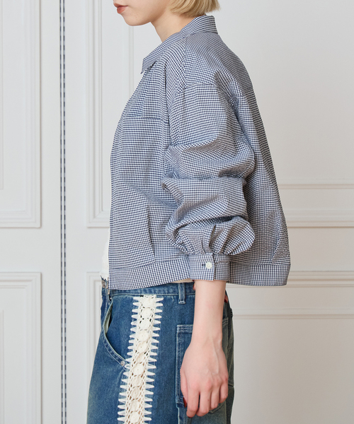 IENA LA BOUCLE(イエナラブークル)の「IENA LA BOUCLE ギンガムチェックシャツ(シャツ/ブラウス・レディース・ダークブルー・FREE)」の6枚目の写真
