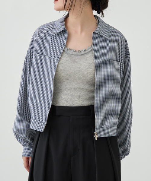 IENA LA BOUCLE(イエナラブークル)の「IENA LA BOUCLE ギンガムチェックシャツ(シャツ/ブラウス・レディース・ダークブルー・FREE)」の14枚目の写真