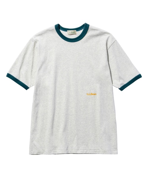 L.L.Bean（エルエルビーン）の「【JAPAN EDITION】モリル・ショートスリーブ・リンガー・ティ（Tシャツ/カットソー・レディース・グレー系/ライトグレー/ネイビー/イエロー・MEDIUM）」の2枚目の写真