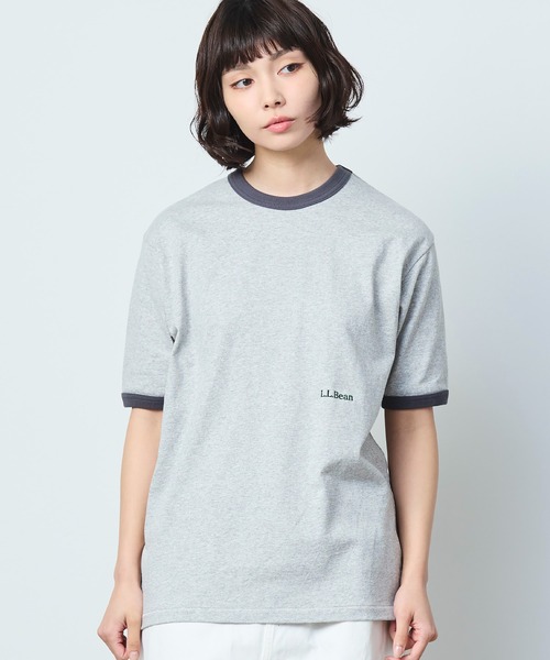 L.L.Bean（エルエルビーン）の「【JAPAN EDITION】モリル・ショートスリーブ・リンガー・ティ（Tシャツ/カットソー・レディース・グレー系/ライトグレー/ネイビー/イエロー・MEDIUM）」の16枚目の写真