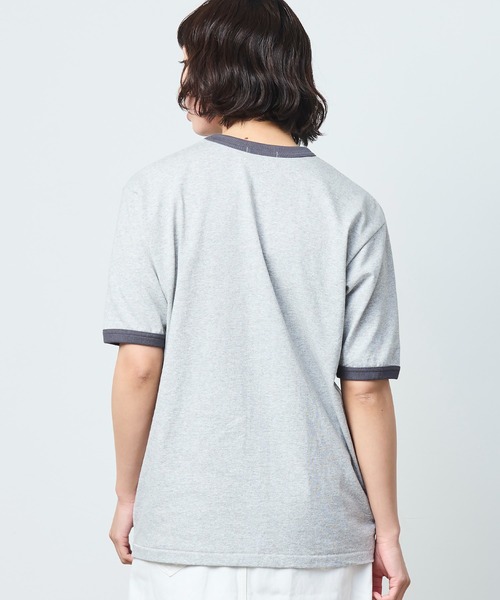 L.L.Bean（エルエルビーン）の「【JAPAN EDITION】モリル・ショートスリーブ・リンガー・ティ（Tシャツ/カットソー・レディース・グレー系/ライトグレー/ネイビー/イエロー・MEDIUM）」の18枚目の写真