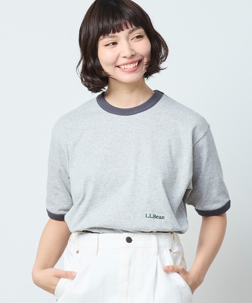 L.L.Bean（エルエルビーン）の「【JAPAN EDITION】モリル・ショートスリーブ・リンガー・ティ（Tシャツ/カットソー・レディース・グレー系/ライトグレー/ネイビー/イエロー・MEDIUM）」の19枚目の写真