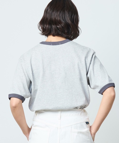 L.L.Bean（エルエルビーン）の「【JAPAN EDITION】モリル・ショートスリーブ・リンガー・ティ（Tシャツ/カットソー・レディース・グレー系/ライトグレー/ネイビー/イエロー・MEDIUM）」の21枚目の写真
