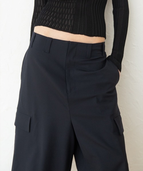 leinwande(ラインヴァンド)の「【leinwande】26SS新作 Straight Cropped Shorts / ストレートクロップドショーツ(スカジャン・レディース・グレー/ネイビー系/イエロー・ONE SIZE)」の15枚目の写真