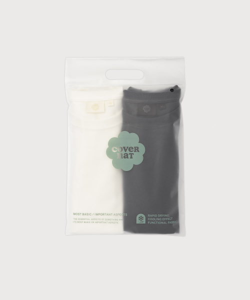 COVERNAT WOMAN（カバーナットウーマン）の「[2PACK] ウィメンズクールコットンエッセンシャルTシャツ ダークネイビー+ホワイト（Tシャツ/カットソー・レディース・その他・WS/WM/LARGE）」の7枚目の写真
