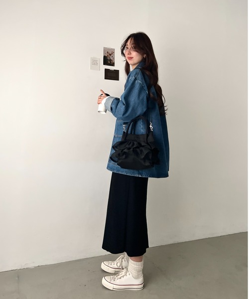 Lee（リー）の「Lee/メッシュフリル 2way バッグ/軽量/シワポリ素材/レディース（トートバッグ・レディース・グレー/ブラック・FREE）」の16枚目の写真